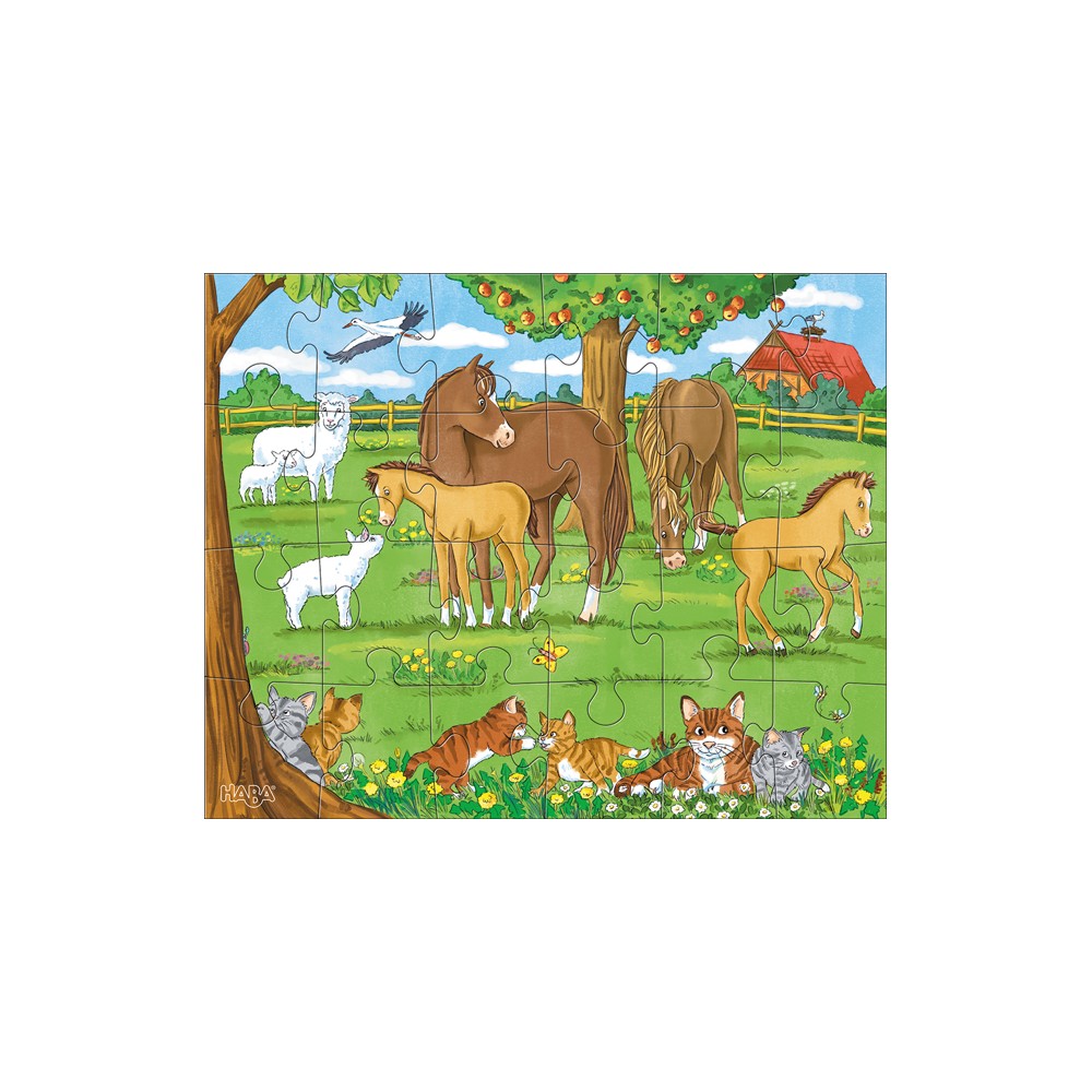 Puzzle Enfant - Famille de cerfs et autres animaux - 200 pièces