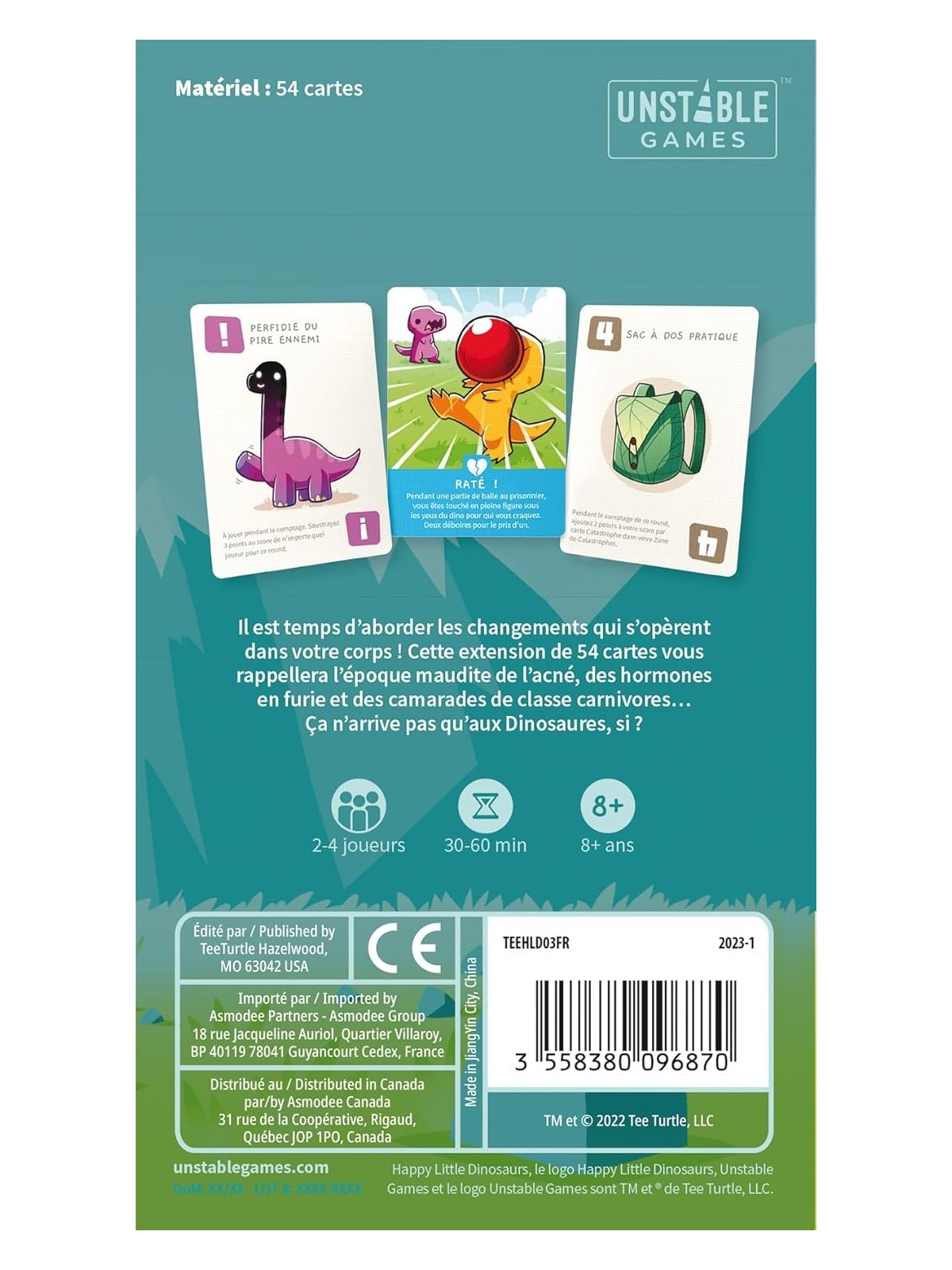 Unstable Games - Happy Little Dinosaurs extension Puberté dangereuse (French Version)