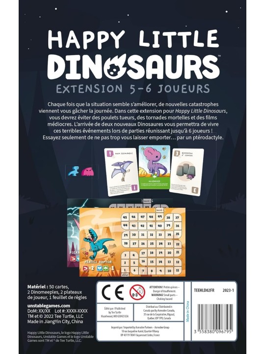 Unstable Games - Happy Little Dinosaurs extension 5-6 joueurs (French Version)