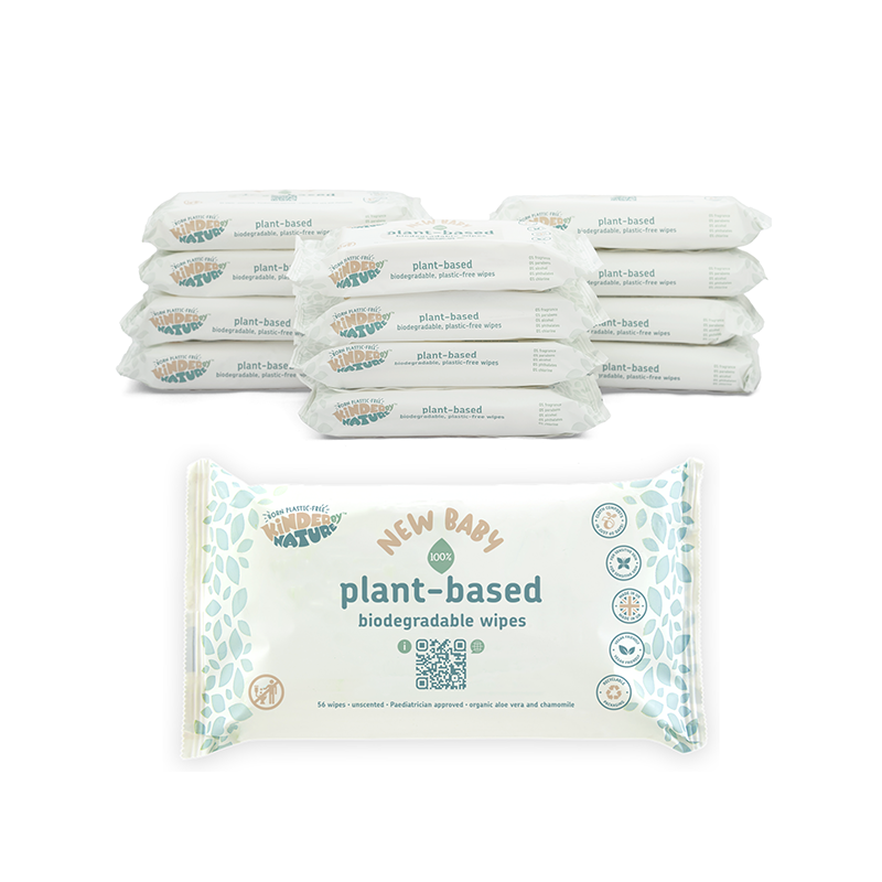 Jackson Reece - Mégapack de 12x56 lingettes écologiques Plant-based Kinder by Nature