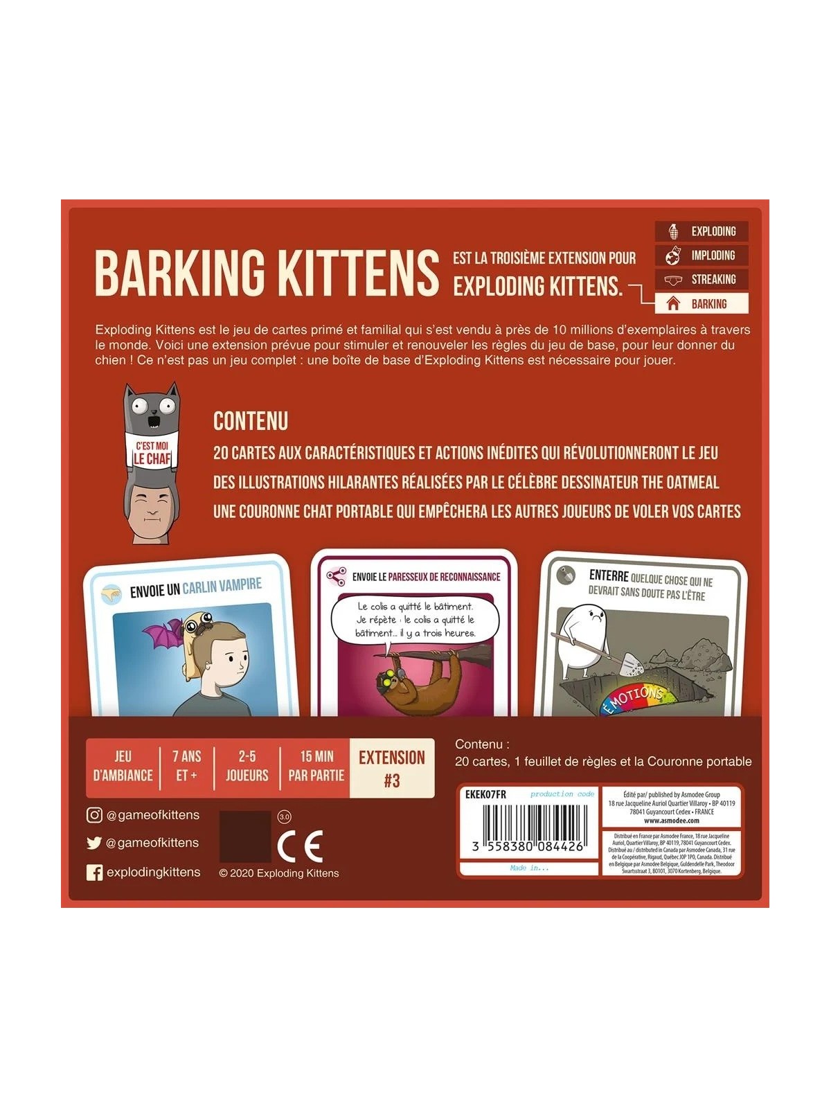 Asmodee - Exploding Kittens extension Barking Kittens