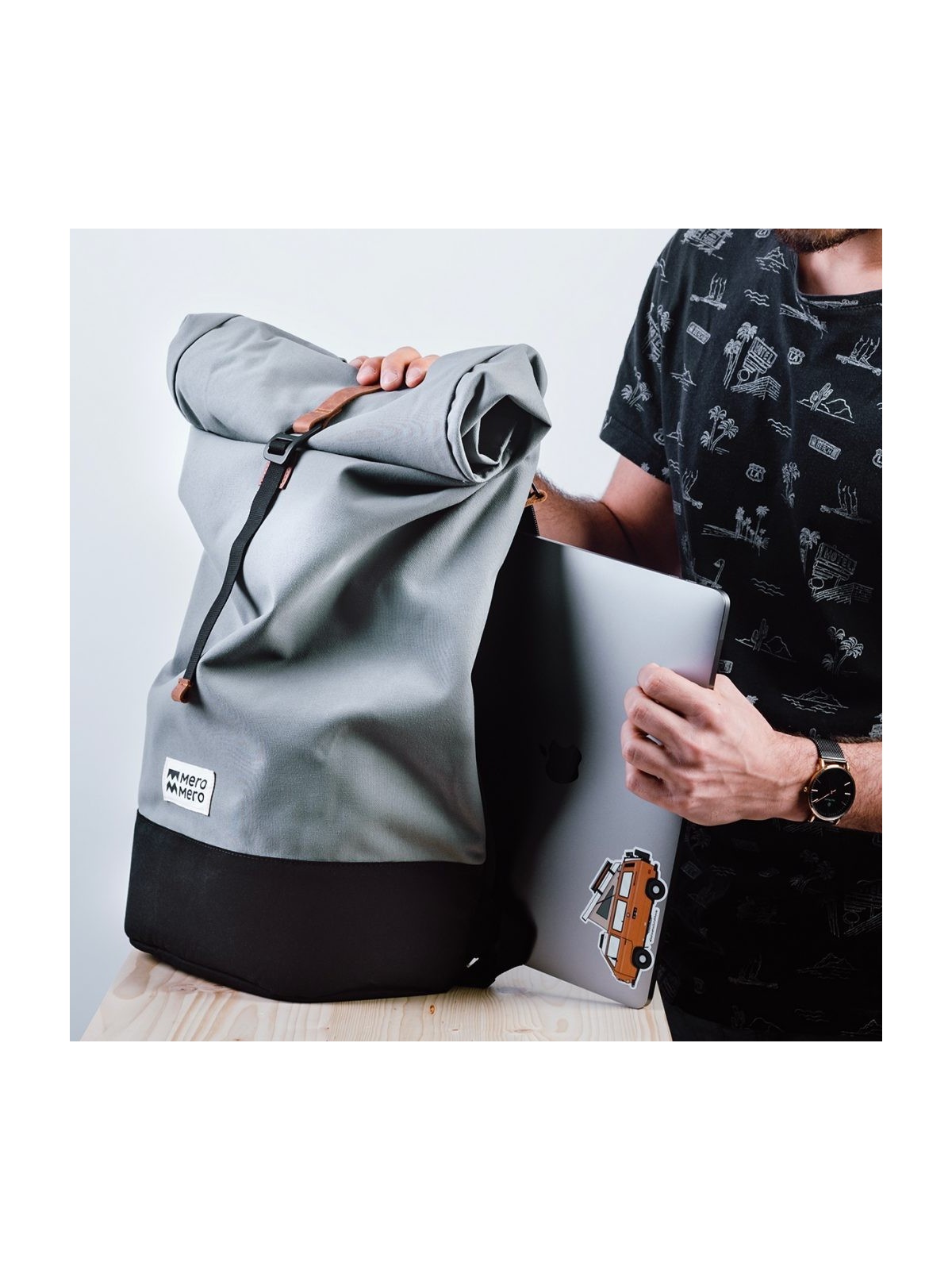 MeroMero - Squamish V2 Roll-Top Backpack Brick Red