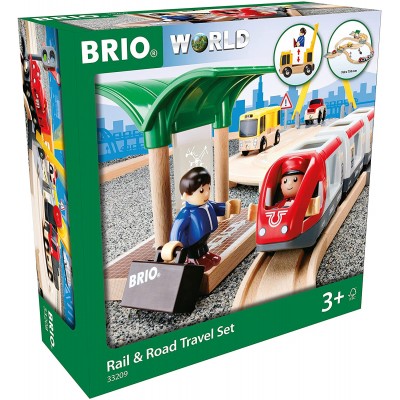 BRIO - World - Rail & Road Travel Set
