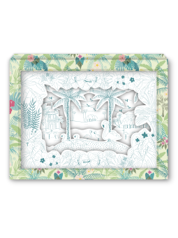 Thalie&Orphée - Boîte déco 3D à colorier Tropical