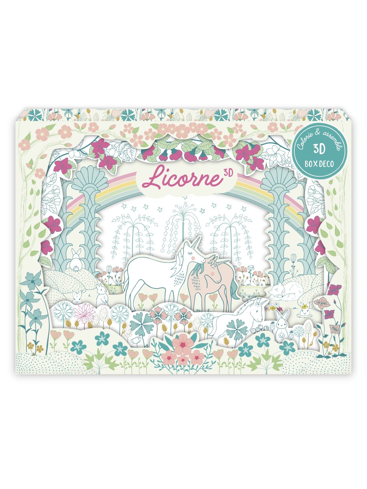 Thalie&Orphée - Unicorn 3D Decorative Coloring Box