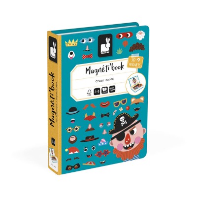 Janod - Magnéti'book Crazy Faces 70 magnets