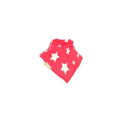 Funky Giraffe - Bavoir rose avec étoiles blanche