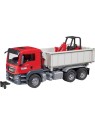 Bruder – MB Arocs-Lkw mit Abrollcontainer und Schaeff-Minibagger
