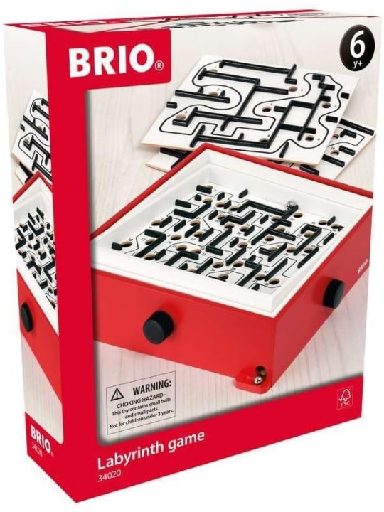 Brio - Labyrinthe en bois avec 2 planches de jeu, Rouge