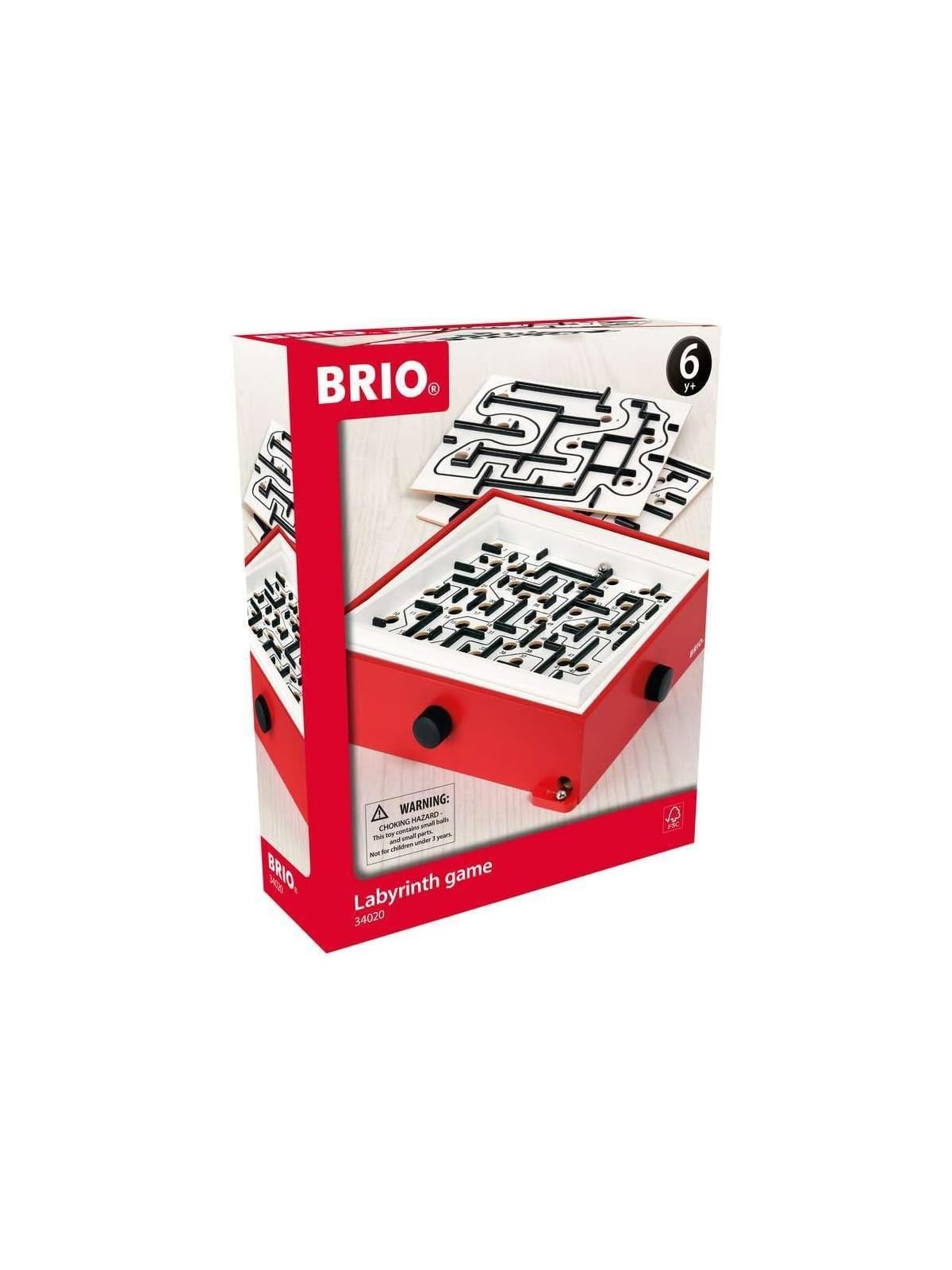 Brio - Wooden Maze with 2 Game Boards, Red