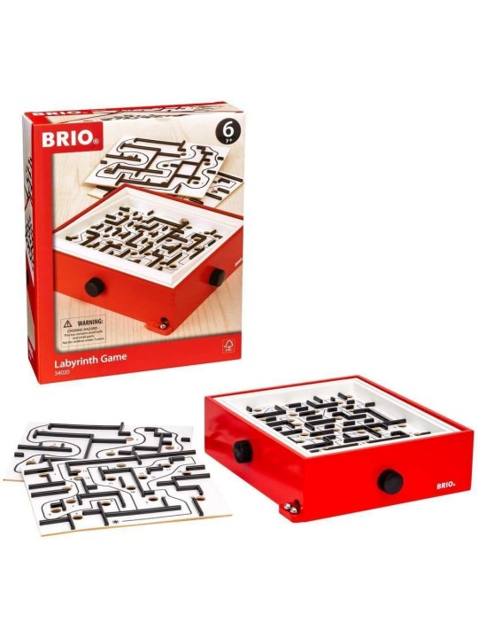 Brio - Wooden Maze with 2 Game Boards, Red