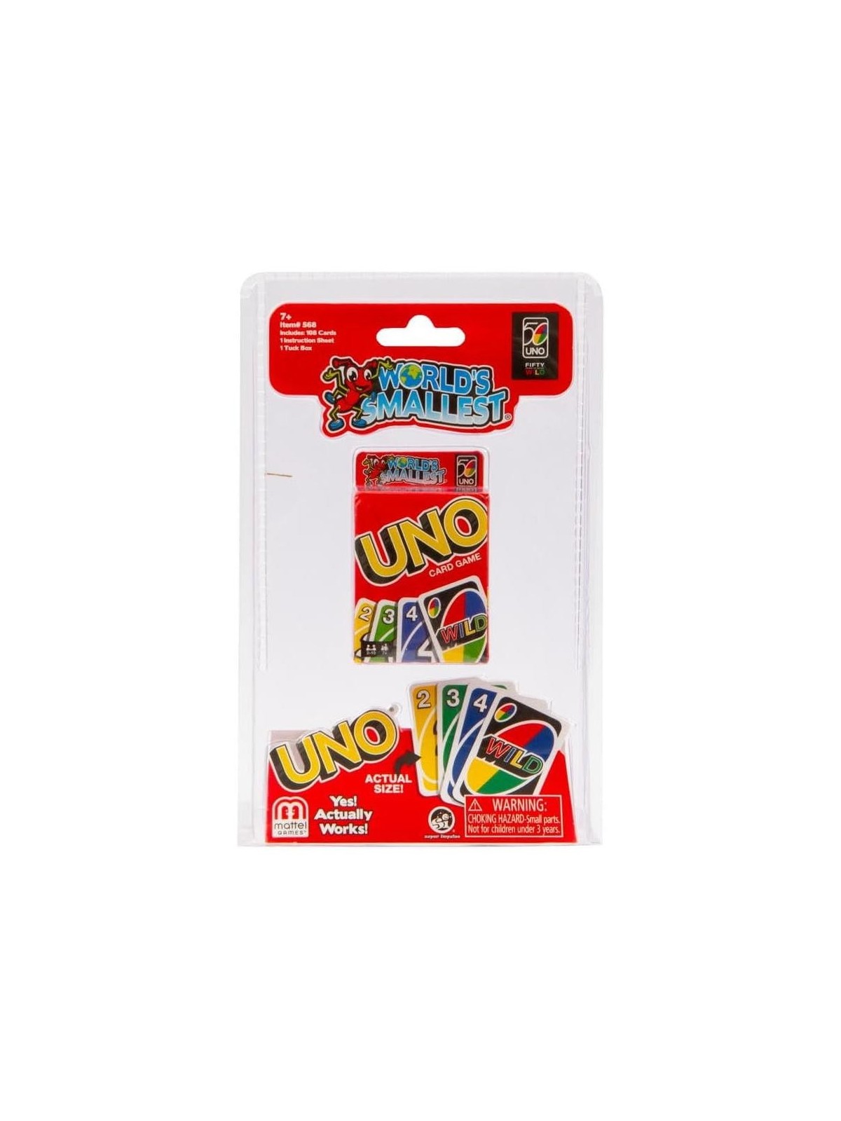 World's Smallest - Jeu de cartes UNO miniature