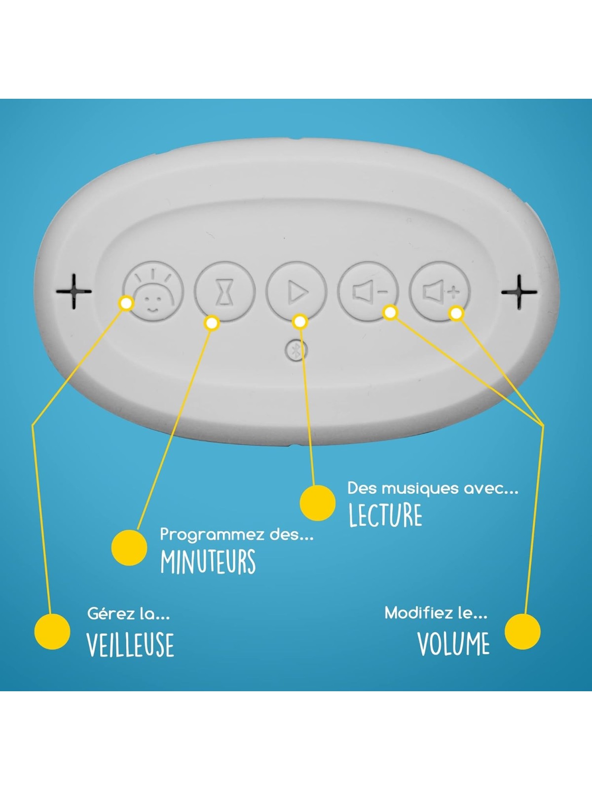 UrbanHello - REMI, smart alarm clock, nightlight and multifunctional baby monitor, grey