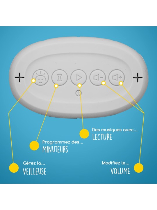 UrbanHello - REMI, réveil intelligent, veilleuse et babyphone multifonctions, rose