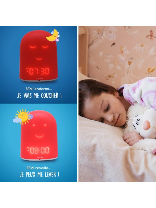 UrbanHello - REMI, smart alarm clock, nightlight and multifunctional baby monitor, pink