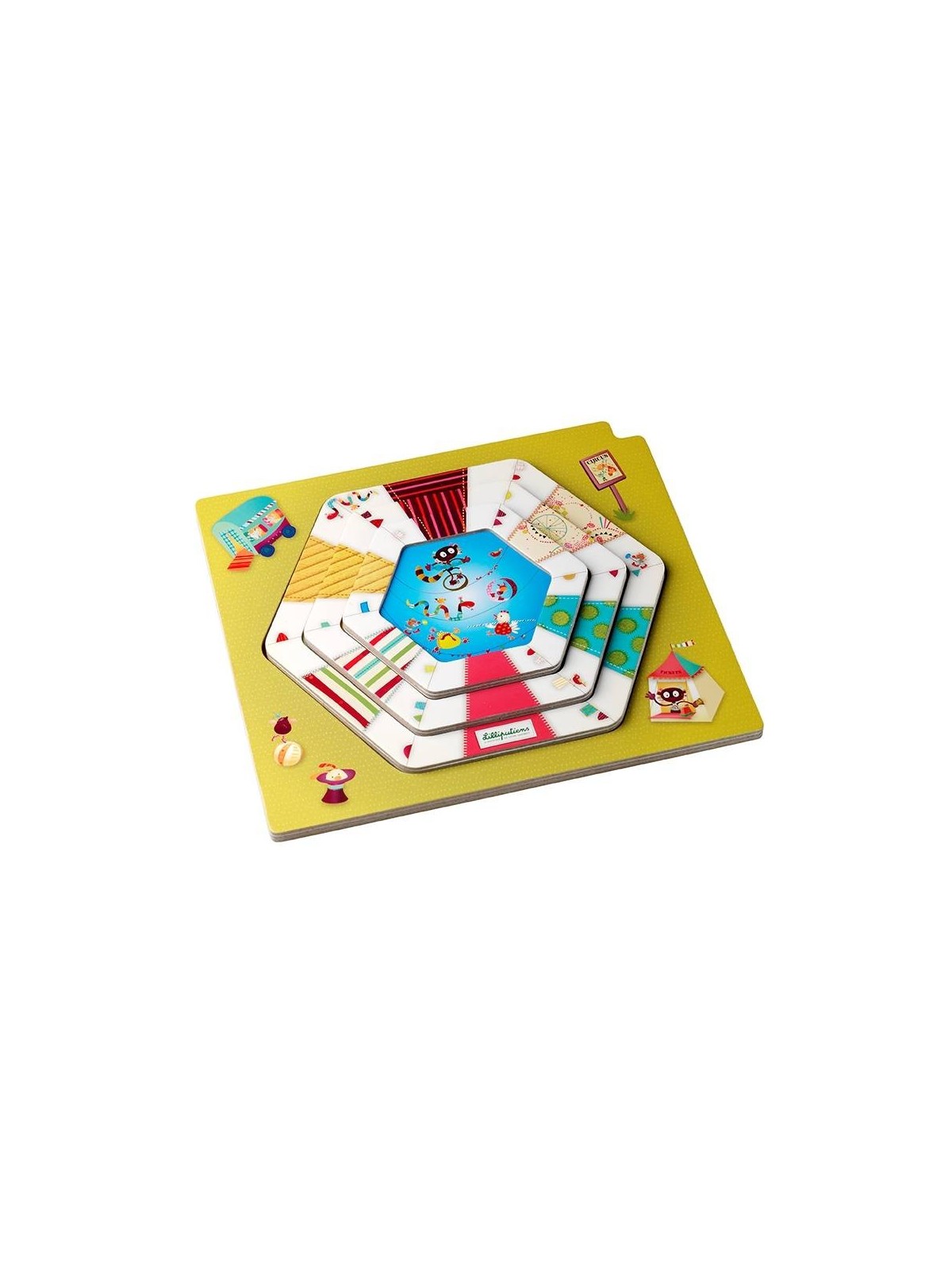 Lilliputiens - Circus Puzzl' Show puzzle en bois multicouches