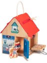 Lilliputiens - Holzhaus mit mehreren Schlössern, Türen und Fenstern