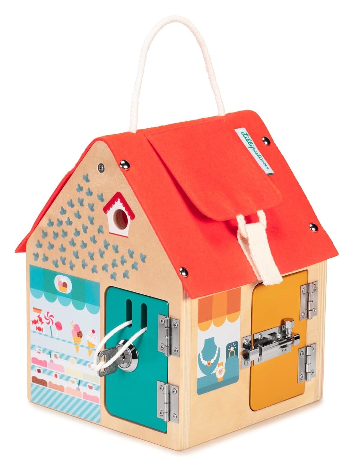 Lilliputiens - Wooden House with Multiple Locks, Doors and Windows