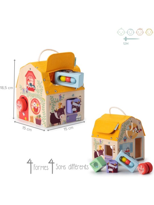 Lilliputiens - Klanghaus mit Formen, aus Holz