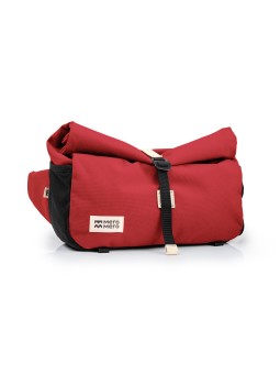 MeroMero - Piha sac banane et saccoche avant vélo 2-en-1 Brick Red